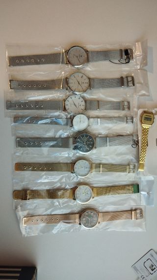 10 Relojes Metal - Dorado y Plateado