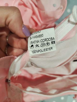 Vestido gitana niña rosa lunares