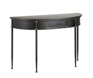 Consola metal negra dorada