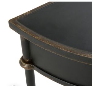 Consola metal negra dorada