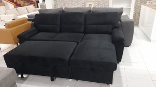 SUPER OFERTA SOFA CHESLONG NEGRO