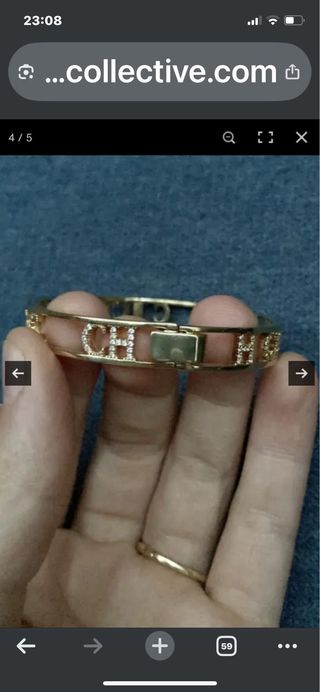 Pulsera Carolina Herrera dorada