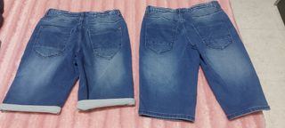 2 Shorts vaqueros azul - niño 12 años.