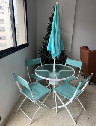 Muebles jardín - Mesa y 4 sillas