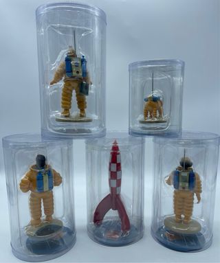 Lote 5 Figuras Tintín Objetivo: La luna