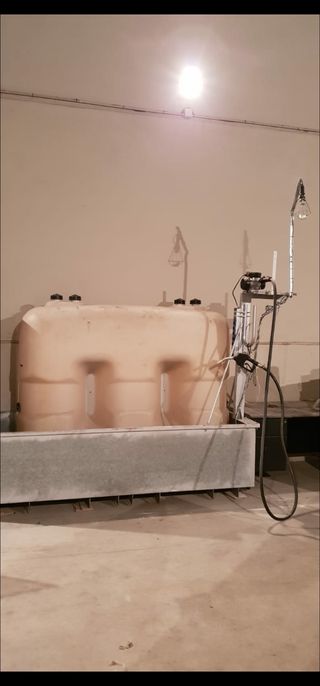 Depósito gasoil+bomba+cuba galvanizada nueva