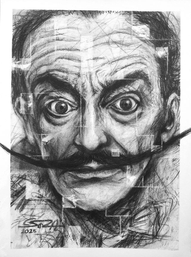 Lámina carboncillo - Dibujo mujer. decoracion