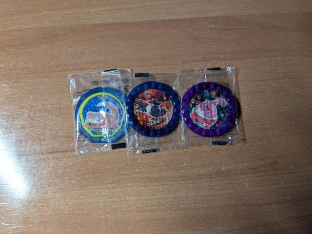 3 Tazos de Pokemon precintados Pokémon Rocks