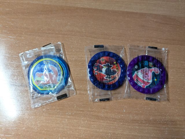 3 Tazos de Pokemon precintados Pokémon Rocks