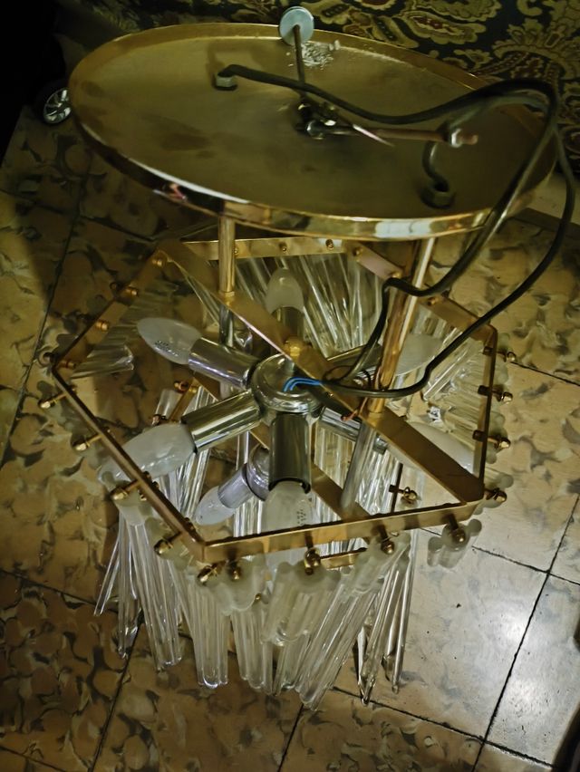 Lampara Cristal Dorada