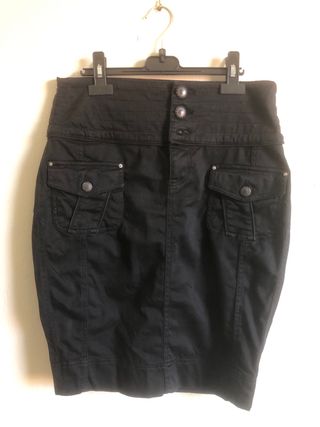 Falda tubo TRF negra - Talla 42