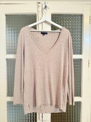 Blusa beige de manga larga