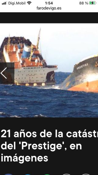 Mono blanco limpieza Prestige Galicia.