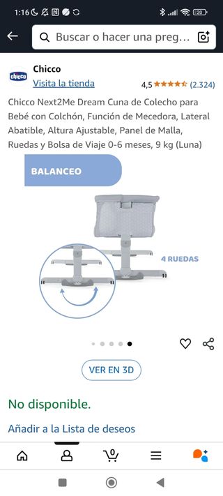 Cuna colecho Chicco Next2Me Dream