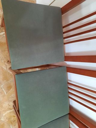 4 sillas madera - verde