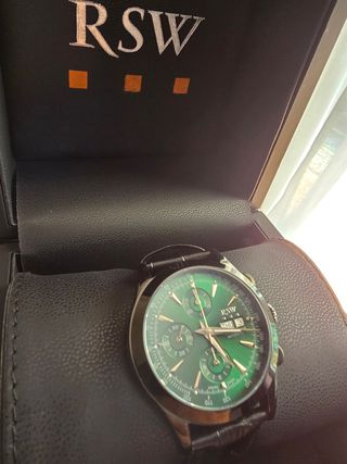 Reloj RSW Automático - Negro y Verde. Full set