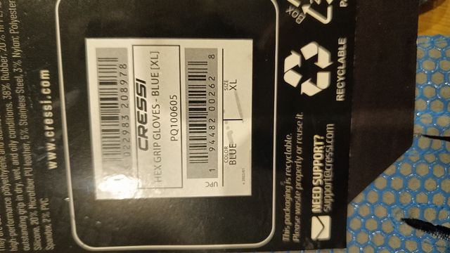 Guantes Cressi Hex Grip XL