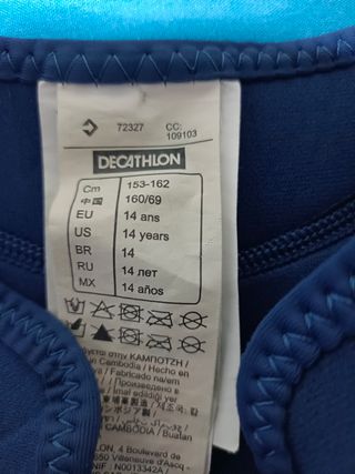 Traje neopreno corto