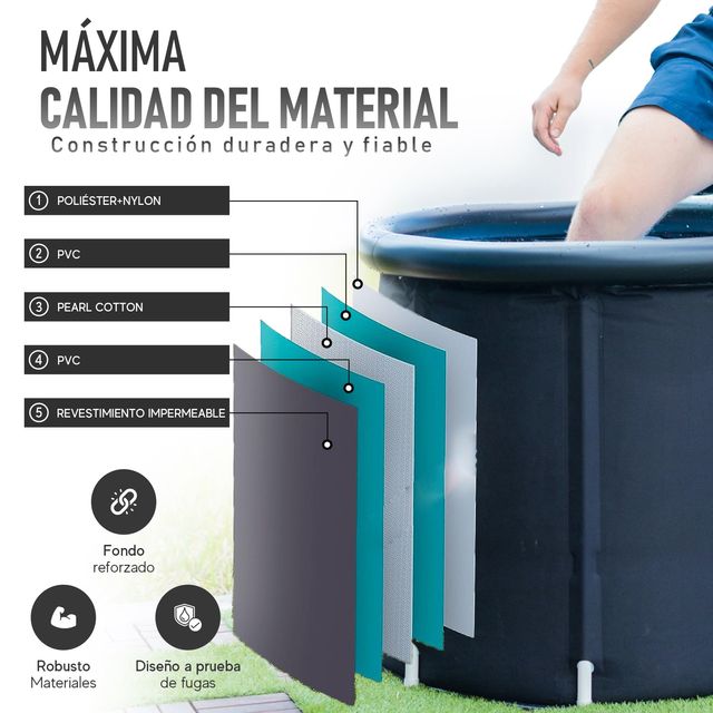 Vasca per ghiaccio pieghevole Ice Hof® 80 cm x 80 cm