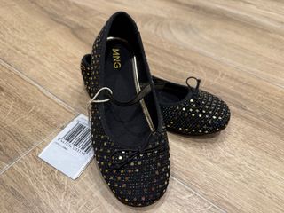 Bailarinas niña MANGO 29 doradas y negras