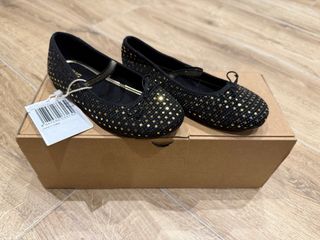 Bailarinas niña MANGO 29 doradas y negras