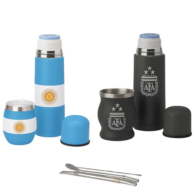 Aurum - Kit Mate Argentino Con Bombilla e Termo