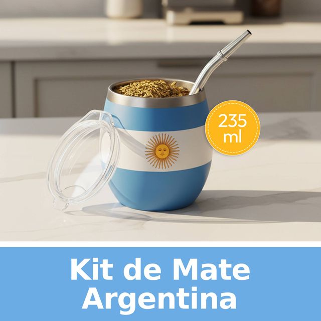 Aurum - Kit Mate Argentino Con Bombilla e Termo