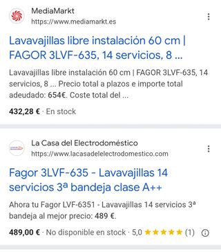Lavavajillas Fagor - NUEVO