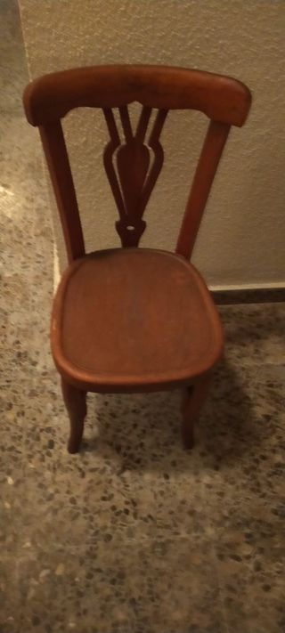 Silla auxiliar madera antigua