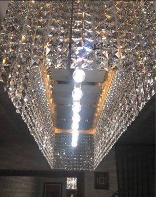 Lampara Cristal ASFOUR - Dorada