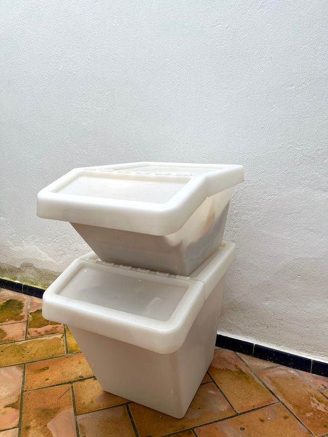 2 contenedores de reciclaje con tapa Ikea Sortera