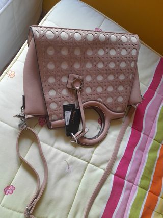 Bolso Maria C° beige/rosa nuevo