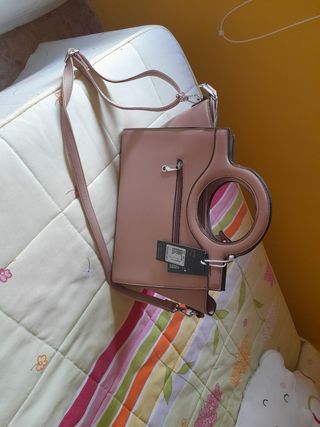 Bolso Maria C° beige/rosa nuevo