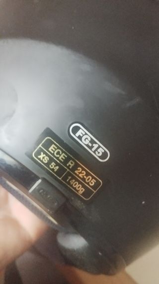 Casco moto HJC FG-15 negro mate talla XS