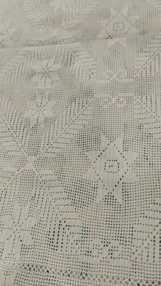 Colcha ganchillo algodón blanco