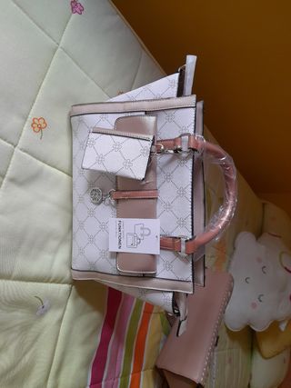 Bolso beige y blanco nuevo