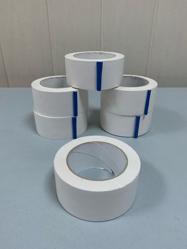 Cinta de marcar, adhesiva blanca - 5 rollos