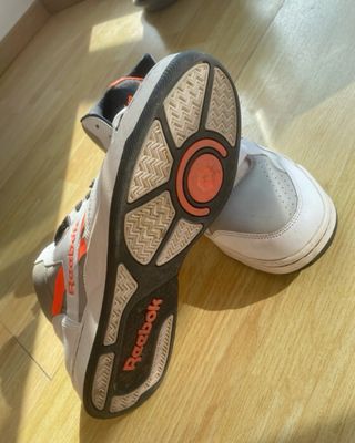 Reebok Classic - Zapatillas altas grises y blancas