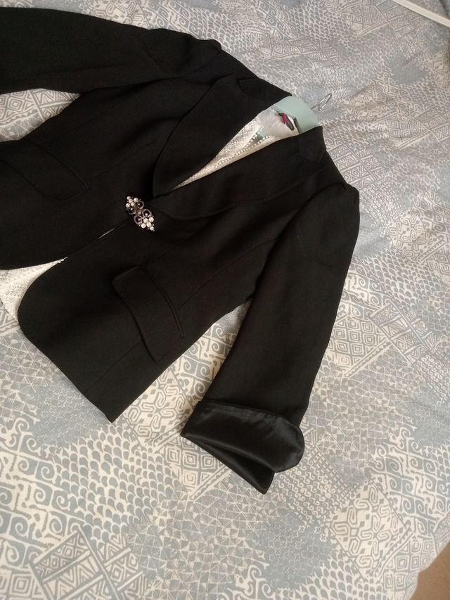 Traje Anne Klein negro - evento