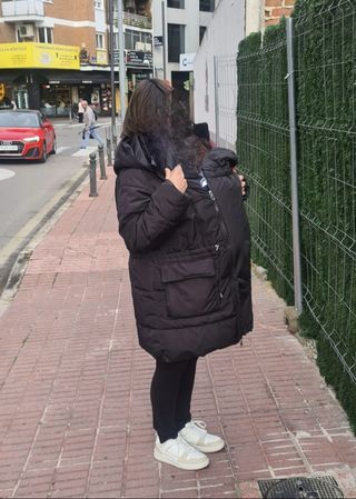 Abrigo premamá Kiabi negro - talla 44