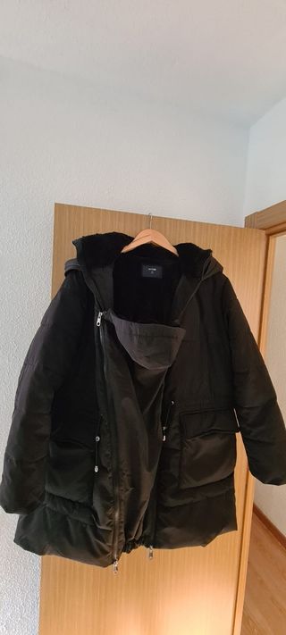 Abrigo premamá Kiabi negro - talla 44