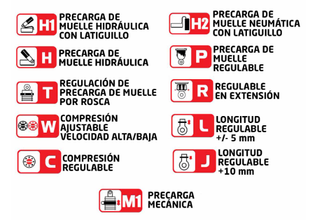 JGO. AMORTIGUADORES TRASEROS YSS GAS PARA ZONTES