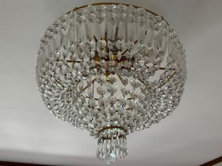 Lampara Cristal Roca Dorada