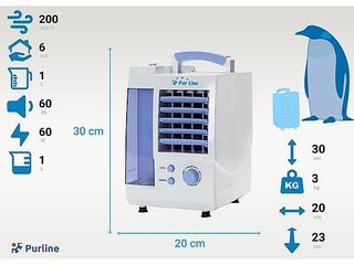 Climatizador evaporativo PURline Rafy 30 blanco