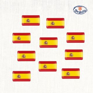 Pegatinas BANDERA DE ESPAÑA 1,1x1,8 cm lote X5 X10