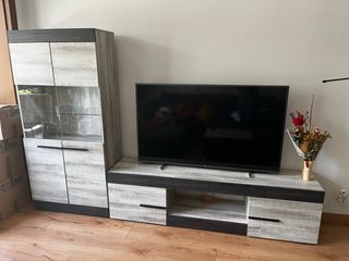 Mueble salón - Vitrina, estanteria y módulo bajo