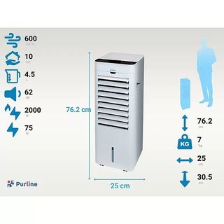 Climatizador evaporativo digital con calefactor