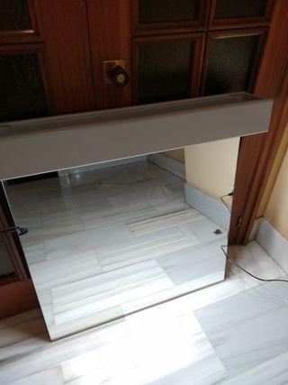 Espejo baño  blanco,4 bombillas led nuevas