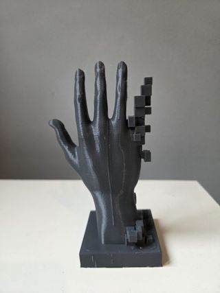 Escultura Mano Pixel Art