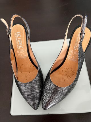 Zapatos DeLee Plata - Tacón